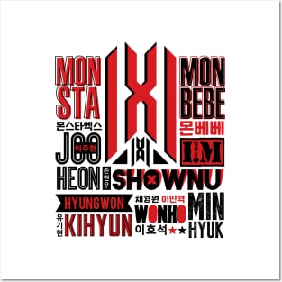 MONSTA X Font Collage 2 Posters and Art